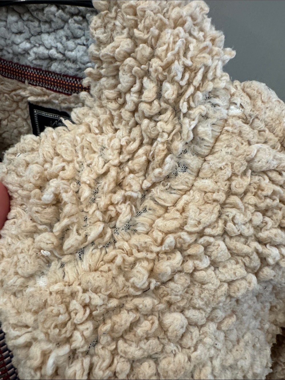 True Grit Men's Beige Sherpa Half-Zip Pullover - Picture 3 of 7